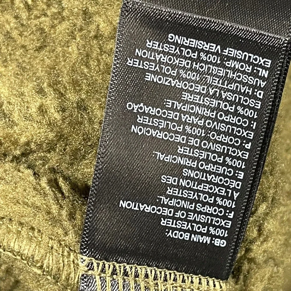 The North Face Mens XL Gordon Lyons Quarter Zip Fleece Pullover Olive Green